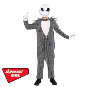 Party City Disney Tim Burton's The Nightmare Before Christmas: Jack Skellington Costume for Kids