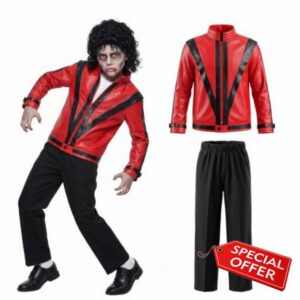 Kids Boys Pop Star Red Jacket Pants Set Party Outfits
