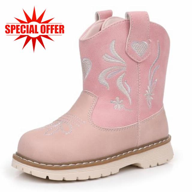 Toddler Cowboy Boots for Boys Girls Easy On Western Boots                                                          Easy On Hook & Loop