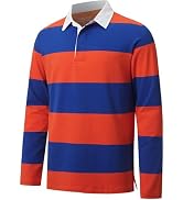 VANLYTK Mens Polo Shirts Striped Cotton Moisture Wicking Classic Collared Casual Golf Shirts for Men