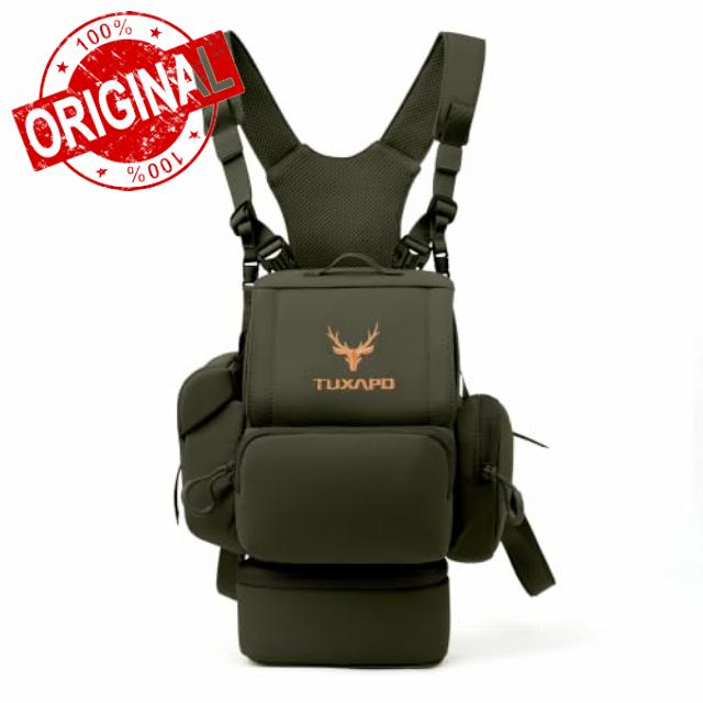 Binocular Harness Chest Pack with Rangefinder Pouch and Molle Storage Case                                                          Magnetic Telescope Bag