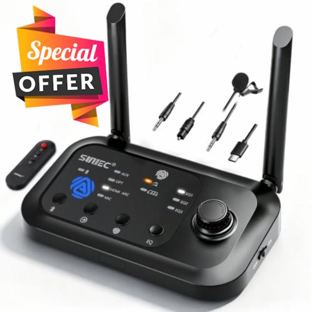 Auracast & Bluetooth TV Audio Transmitter for Hearing Aids - BT618T                                                          Wireless Adapter for Auracast Headphones