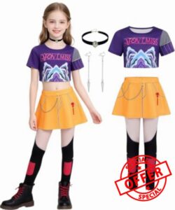 Kids Pop Star Hunter Costume Girls Halloween Costumes Demon Cosplay Outfit                                                          Demon Cosplay Set
