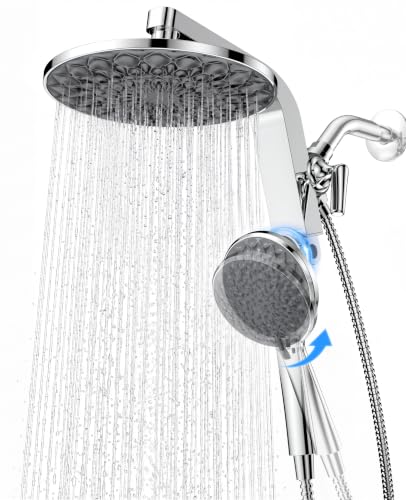 9" Dual Magnetic Shower Heads Combo High Pressure Rainfall Shower Heads
