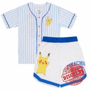 Pokemon Boys Baseball Jersey and Shorts Set