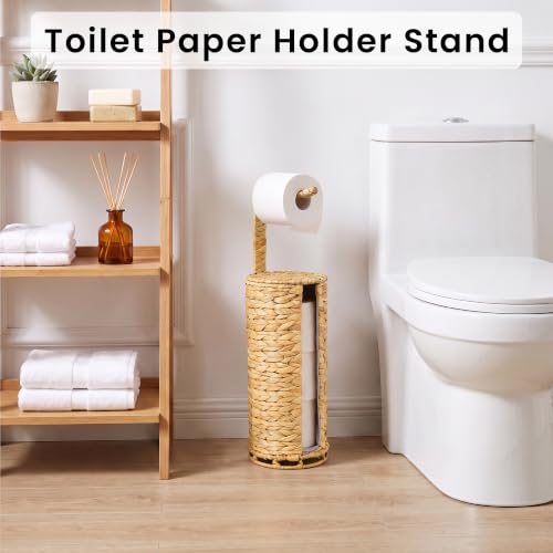 Holds 4 Rolls Bathroom Organizer Basket with Lid