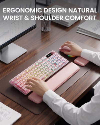 Pink Dual ergonomic wrist rest