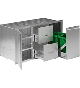 Jocisland 28" W×23" D×23" H Stainless Steel Outdoor Kitchen Drawers, Single Trash Drawer with Doo...