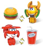 Super Wings Transformable Robot Toys for Kids 5+ Foodie Series Collection | Robot & Food Action F...