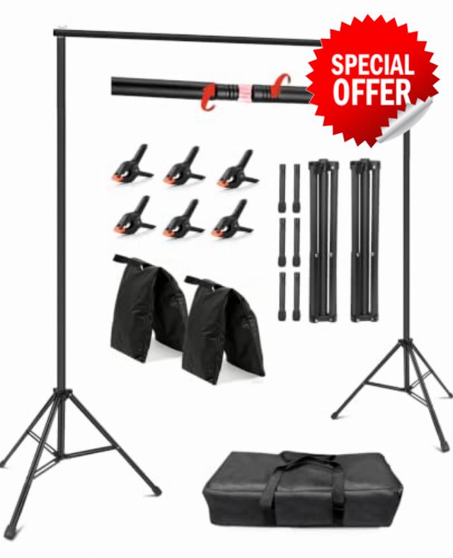Hemmotop Heavy Duty Backdrop Stand 10×8ft - 7 Optional Widths