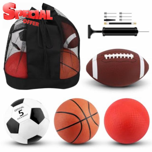 SIKEMAY 5 Pcs Sports Balls Set Bulk