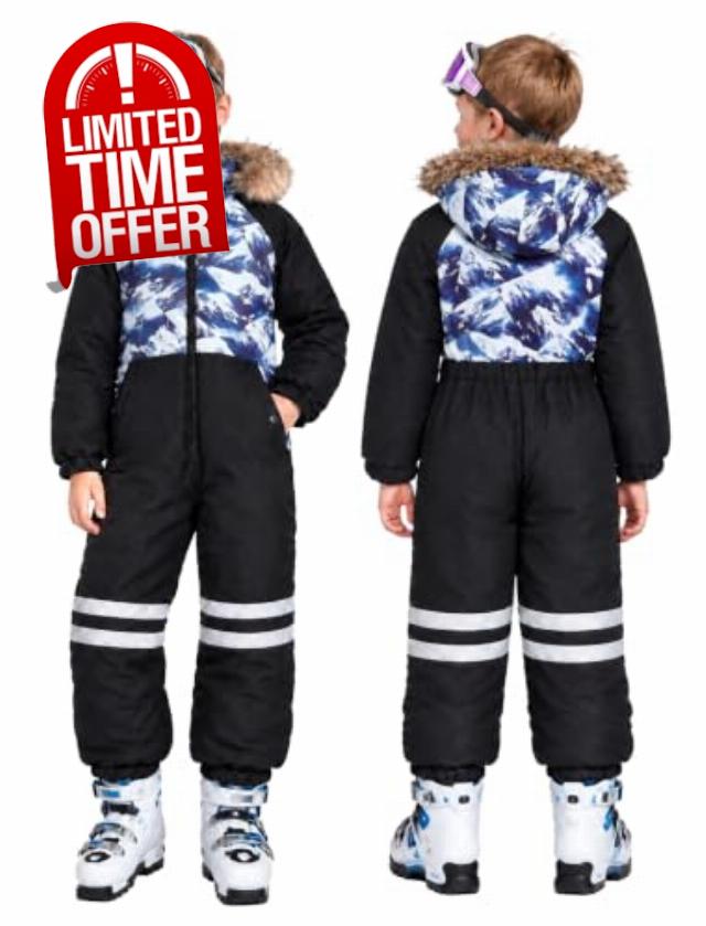 JiAmy Snow Suit for Kids One Piece Ski Suit Boy Girl 3-11Y Winter Outdoor                                                          Waterproof Protection;Lightweight Insulated Warmth;Reflective Sport Details;Double Zipper Design;Multiple Colors;kids 3-11Y