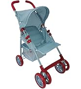 The New York Doll Collection Toy Shopping Cart for Kids and Toddler - Includes Food - Folds for E...