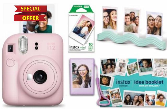 FUJIFILM Instax Mini 12 Instant Camera Holiday Bundle 2026