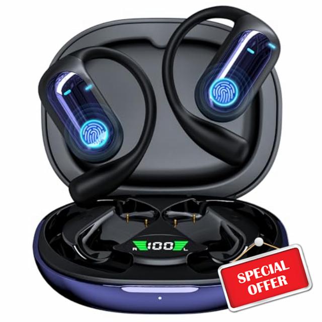 AI Translation Open Ear Earbuds 198 Languages Real-Time Translator Bluetooth 6.1 Headphones with 4‑in‑1 Smart Modes & Touch Screen