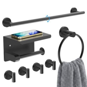 Toilet Paper Holder with Phone Shelf