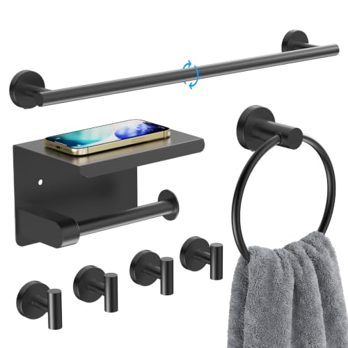 Toilet Paper Holder with Phone Shelf