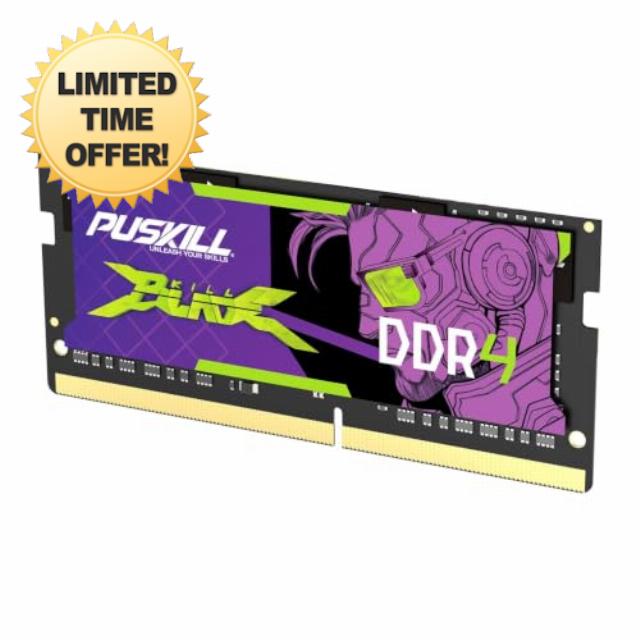 PUSKILL 16GB DDR4 3200MHz RAM (1x16GB) SODIMM CL22 Laptop                                                          16GB single stick