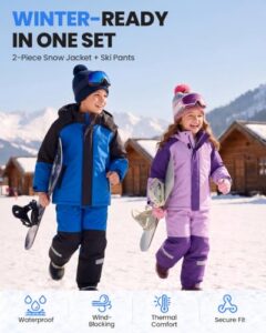 Waterproof Ski Jacket + Snow Pants                                                          Soft Plush Lining