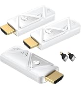 Upgraded Wireless HDMI Transmitter and Receiver 328FT/100M Plug and Play | 4k Decode 1080P Output...