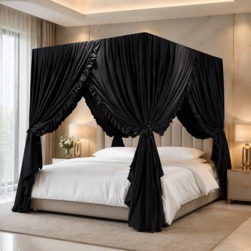 Royal Breathable Private Space-Elegant Bed Curtains Bedroom Decor for Adults