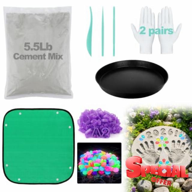 10in Glow in the Dark Stepping Garden Stone Kit