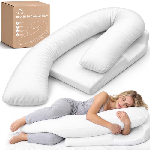 Side Sleeper Pillow for Shoulder Pain Bed Wedge Pillow with Arm Tunnel
