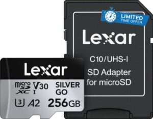 Lexar 256GB Silver GO Micro SD Card