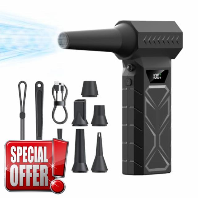 Compressed Air Duster Canned Air  Electric Cordless Blower                                                          90000 RPM Air Blower for Electronics Portable Computer Cleaner Hand Keyboard Cleaning Powerful Duster for Car