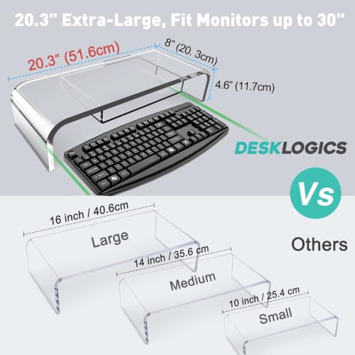 Heavy Duty Unibody Screen Shelf & Keyboard Organizer for Home Office