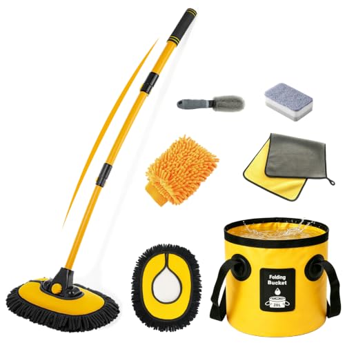 Extendable Car Wash Brush with 40.5" Long Handle