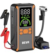 BEVA CAP03 Tire Inflator Portable Air Compressor, 150 PSI Air Pump | with Storage Case and LED Du...