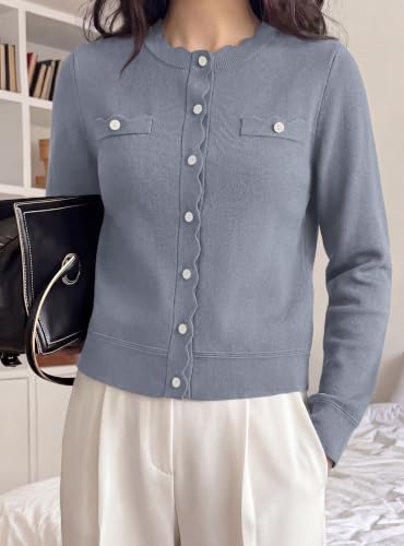 Crew Neck Button Down