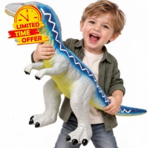27.5" Velociraptor Soft Inflatable Large Dinosaur Toys for Kids 3-5                                                          Big Inflatable Dinosaur Toys