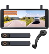 AUTO-VOX Solar Wireless Backup Camera Bundle: 6'' Wide Monitor, Real Wireless Camera, Suction Mou...