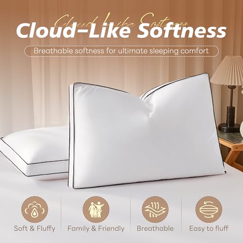 Down Surrounded Gusseted Bed Pillow 2 Pack