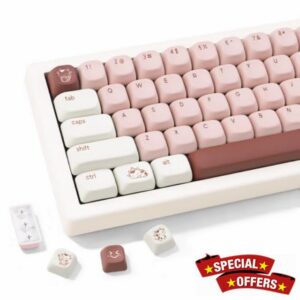 PBT Milk Strawberry Keycaps