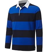 VANLYTK Polo Shirts Striped Cotton Golf Shirts