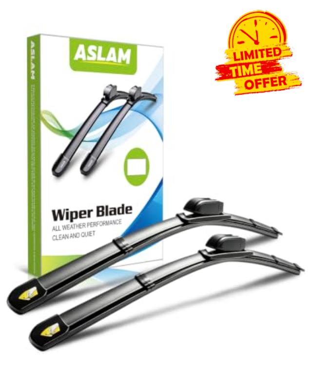 ASLAM 22''22''Premium Windshield Wiper Blades 2 Pack                                                          OEM Front Replacement for J Hook Arms