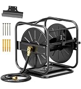 SPECILITE Retractable Hose Reel with 5/8'' Hot/Cold Garden Water Pipe 50ft, -50℉ -190℉, Heavy Dut...