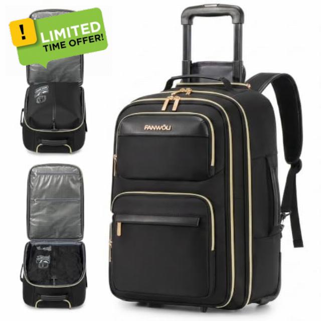 Fanwoli Rolling Vacuum Backpack for Women
