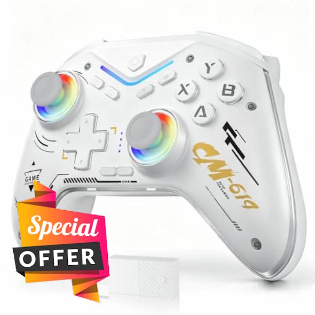 Akalyptra RGB Wireless Controller for X-BOX ONE/PC/X-BOX SERIES(White)                                                          Hall Effect
