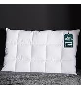 Three Geese Ultra Thin Flat Goose Down Feather Pillows for Sleeping Standard Size, 2.5" Height, 1...