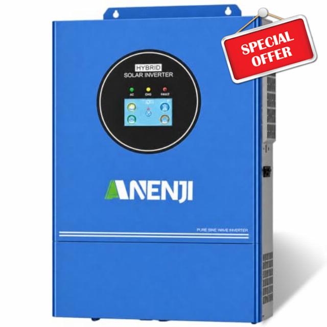 ANENJI 12000W Hybrid Solar Inverter 48V Split Phase 120V/240V