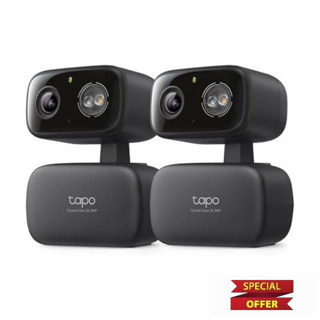 Tapo 2K Indoor/Outdoor Pan/Tilt Wired Security Camera