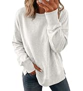 PRETTYGARDEN Womens Oversized Long Sleeve Crewneck Sweatshirts Thumb Hole | Soft Cozy Fleece, Cen...