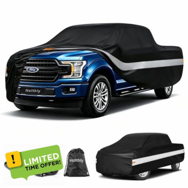 10 Layers Truck Cover Waterproof All Weather Custom Fit Ford F-150(1997-2026) Super Cab&SuperCrew Short Bed