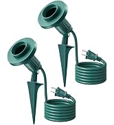 SURAIELEC Outdoor Flood Light Holder, Waterproof Spot Lights with E26 Socket, Flood Stake Lights ...