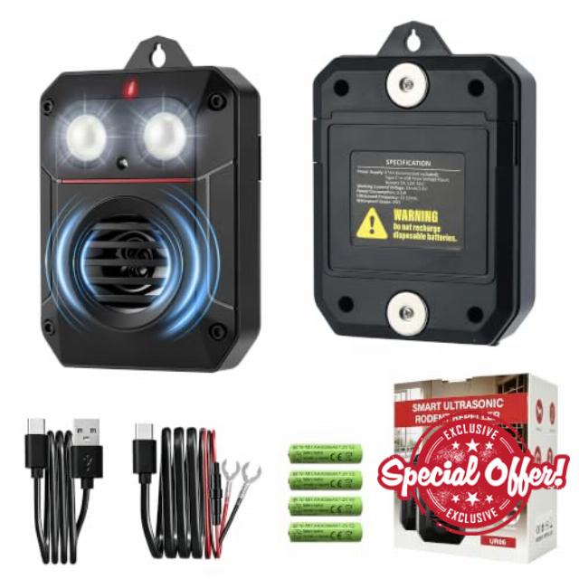 2Pcs Magnetic 12V Ultrasonic Rodent Repeller