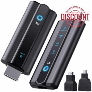 2026 New Huhuve Wireless HDMI Transmitter Receiver Kit 4K Decode 1080P@60Hz                                                          360FT/110M Extender